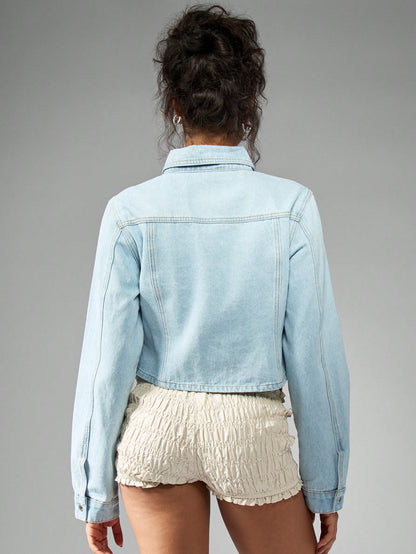Cropped Trucker Denim Jacket