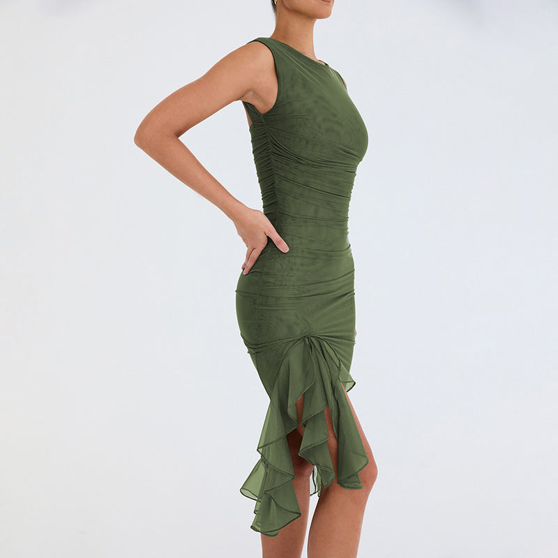 Summer Slim Skinny Sleeveless Dress for Women Fashion Party Club Dresses