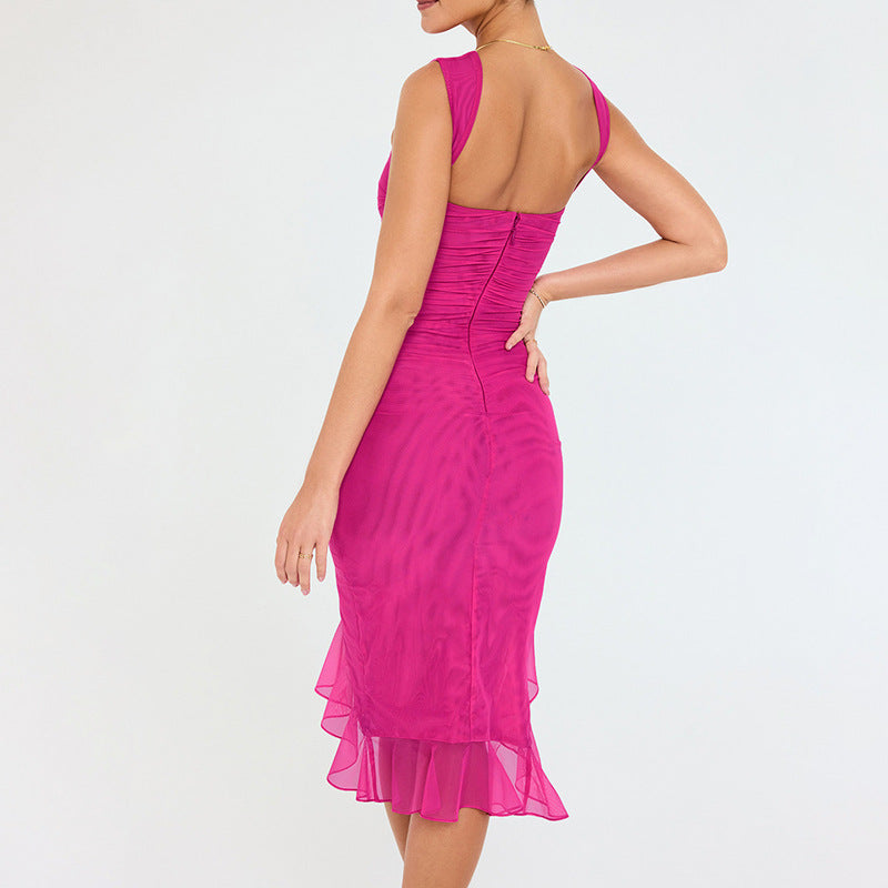 Summer Slim Skinny Sleeveless Dress for Women Fashion Party Club Dresses