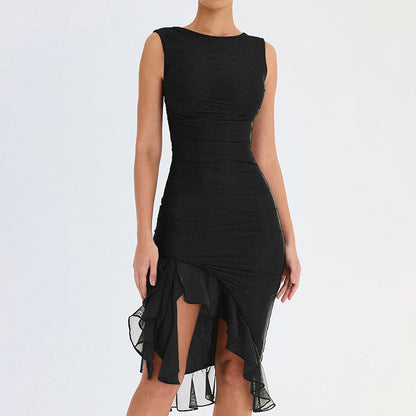 Summer Slim Skinny Sleeveless Dress for Women Fashion Party Club Dresses