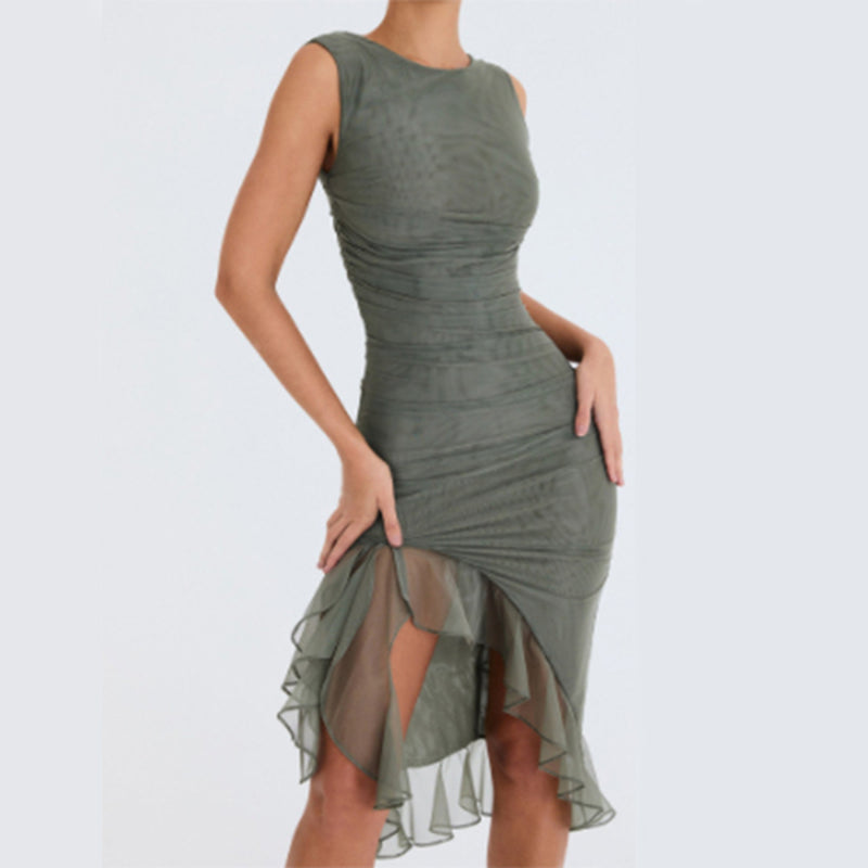 Summer Slim Skinny Sleeveless Dress for Women Fashion Party Club Dresses