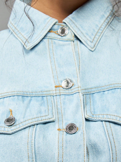 Cropped Trucker Denim Jacket