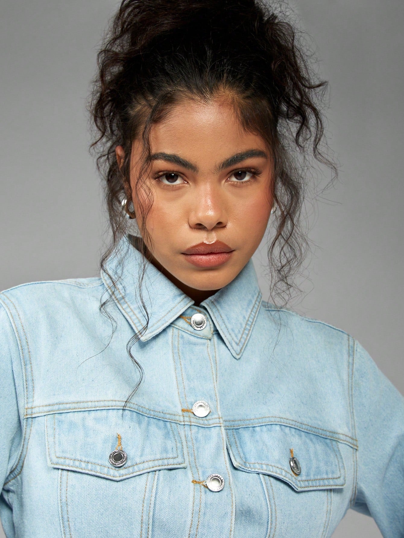 Cropped Trucker Denim Jacket