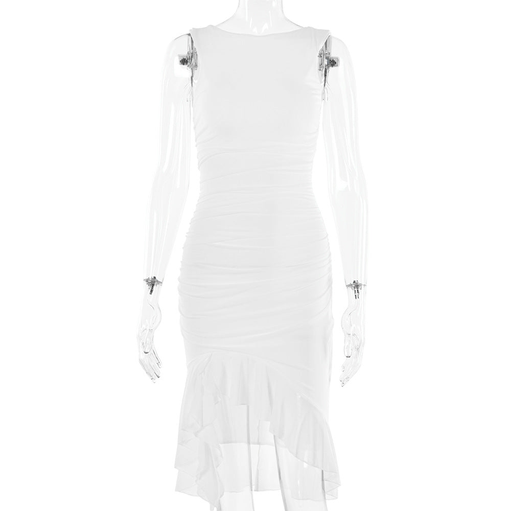 Summer Slim Skinny Sleeveless Dress for Women Fashion Party Club Dresses