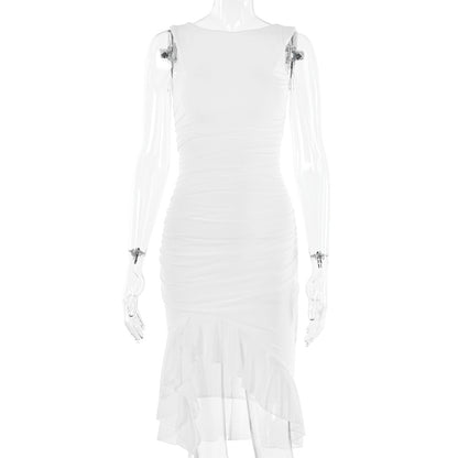 Summer Slim Skinny Sleeveless Dress for Women Fashion Party Club Dresses